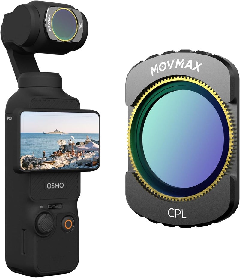 Movmax Magnetic CPL Filter Compatible with DJI Osmo Pocket 3 Creator Combo,Multi Coating Filters for Action Camera Accessories - Image 1
